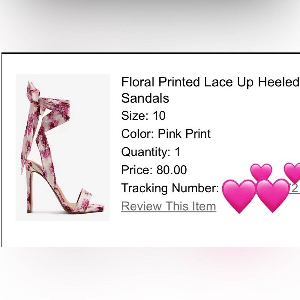 NWOT… pink flower heels